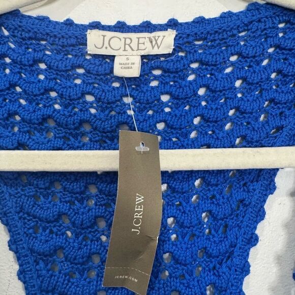NWT J Crew Limited-edition crochet maxi sweater-dress in blue - Picture 9 of 9